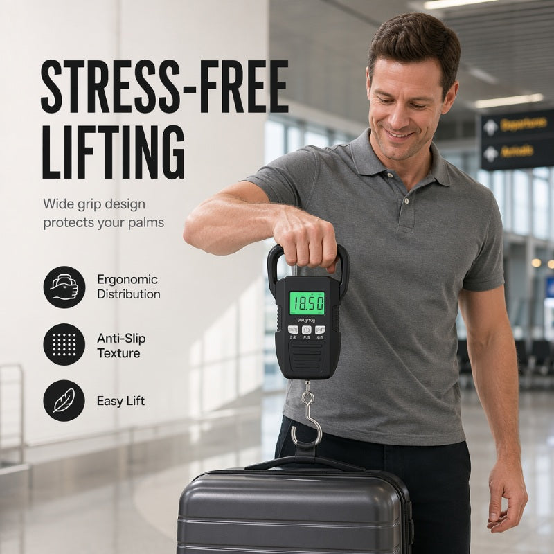 🧳 Digital Luggage Scale – Portable Handheld Travel Weight Scale